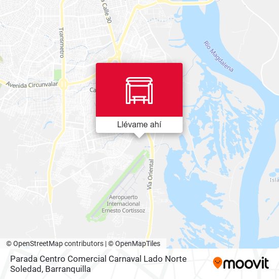 Mapa de Parada Centro Comercial Carnaval Lado Norte Soledad