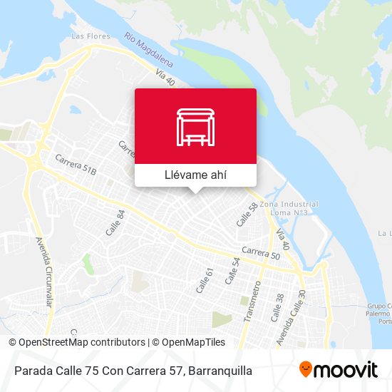 Mapa de Parada Calle 75 Con Carrera 57