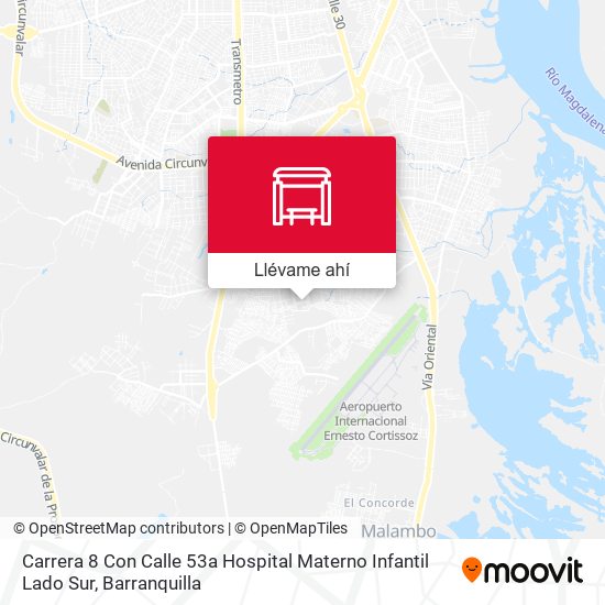Mapa de Carrera 8 Con Calle 53a Hospital Materno Infantil Lado Sur