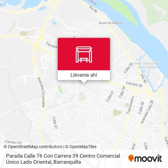 Mapa de Parada Calle 76 Con Carrera 39 Centro Comercial Único Lado Oriental