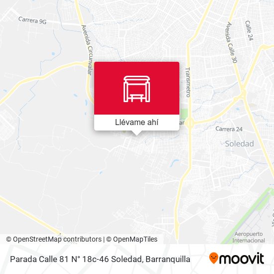 Mapa de Parada Calle 81 N° 18c-46 Soledad