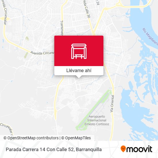 Mapa de Parada Carrera 14 Con Calle 52