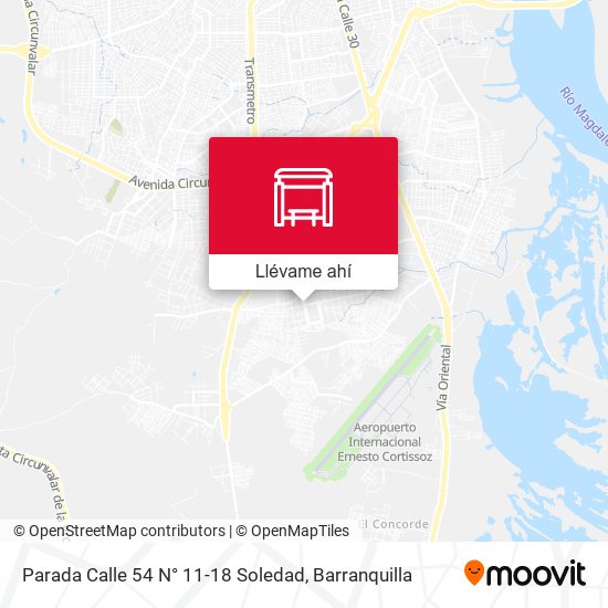 Mapa de Parada Calle 54 N° 11-18 Soledad