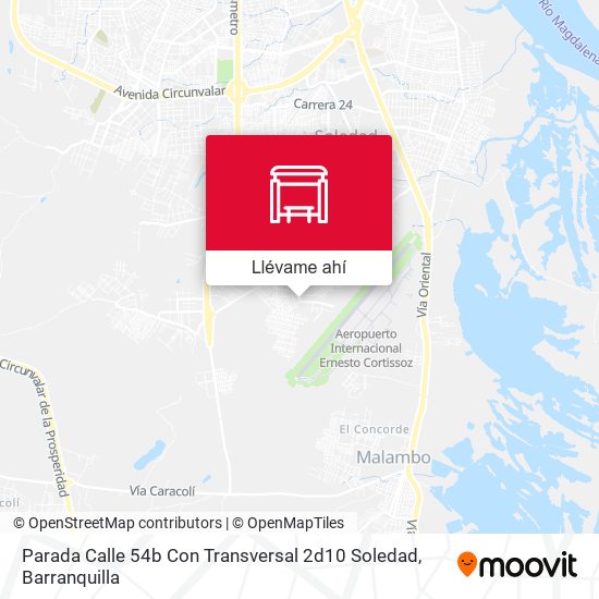 Mapa de Parada Calle 54b Con Transversal 2d10 Soledad