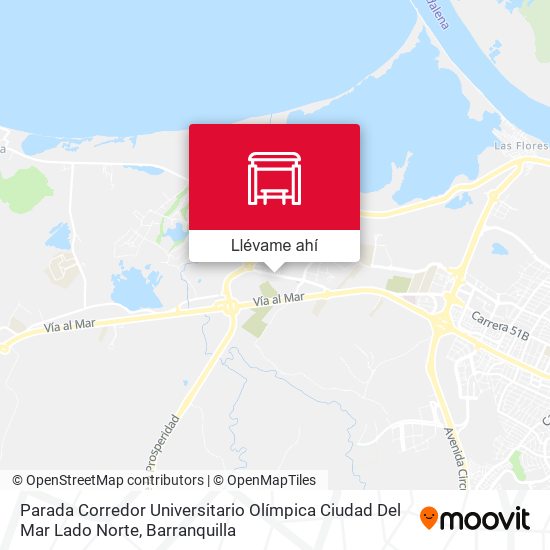 Mapa de Parada Corredor Universitario Olímpica Ciudad Del Mar Lado Norte