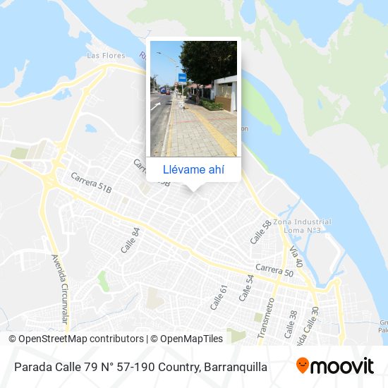 Mapa de Parada Calle 79 N° 57-190 Country