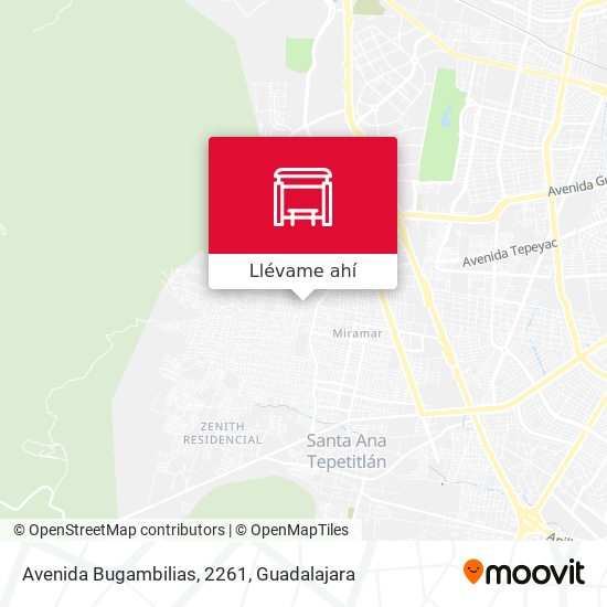 Cómo llegar a Avenida Bugambilias, 2261 en Zapopan en Autobús?