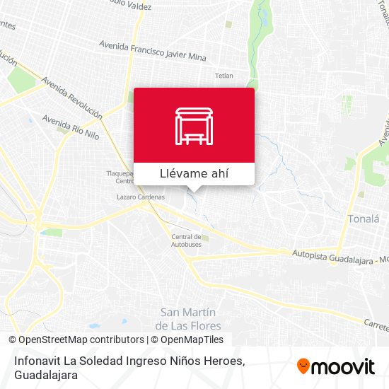 Mapa de Infonavit La Soledad Ingreso Niños Heroes