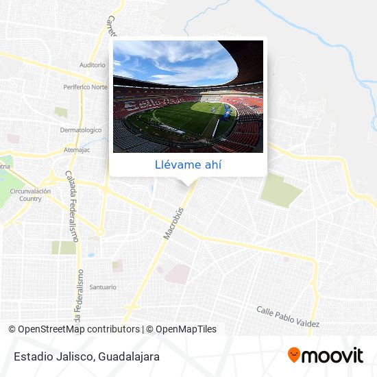 Mapa de Estadio Jalisco
