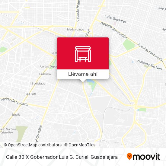 Mapa de Calle 30 X Gobernador Luis G. Curiel