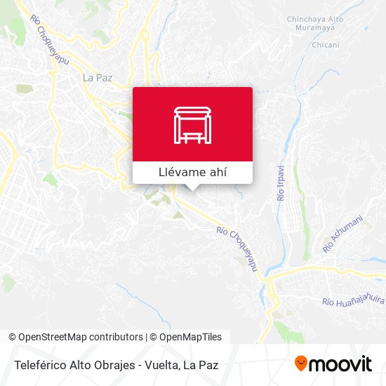 Mapa de Teleférico Alto Obrajes - Vuelta