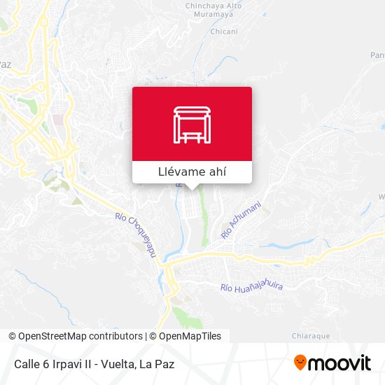 Mapa de Calle 6 Irpavi II - Vuelta