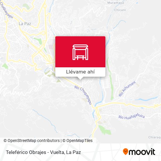 Mapa de Teleférico Obrajes - Vuelta