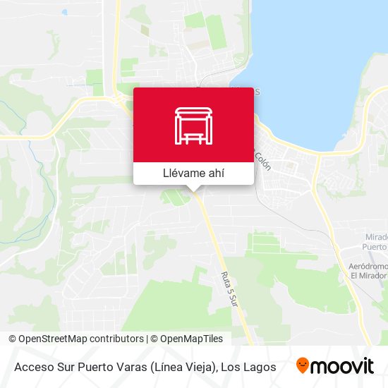 Mapa de Acceso Sur Puerto Varas (Línea Vieja)