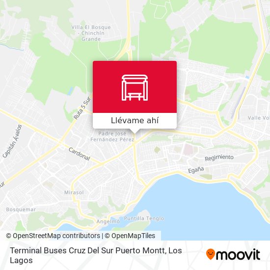 Mapa de Terminal Buses Cruz Del Sur Puerto Montt