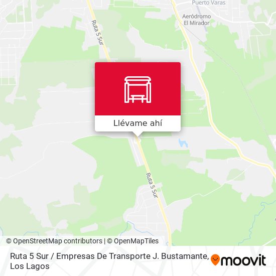 Mapa de Ruta 5 Sur / Empresas De Transporte J. Bustamante
