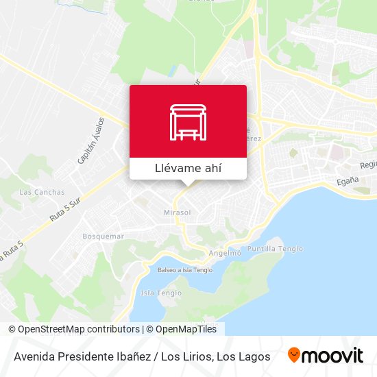 Mapa de Avenida Presidente Ibañez / Los Lirios