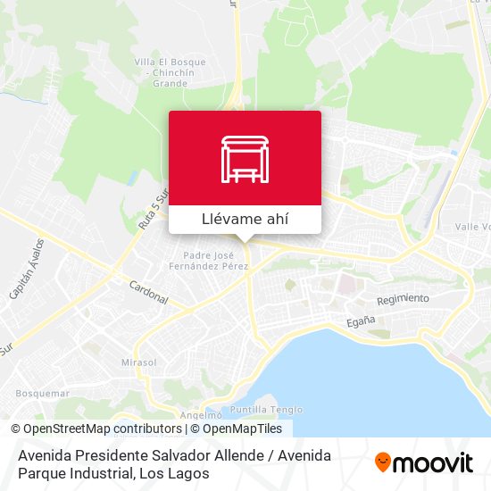 Mapa de Avenida Presidente Salvador Allende / Avenida Parque Industrial