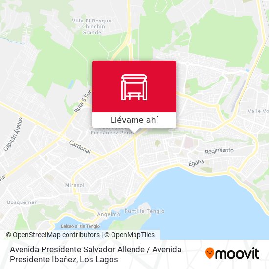 Mapa de Avenida Presidente Salvador Allende / Avenida Presidente Ibañez