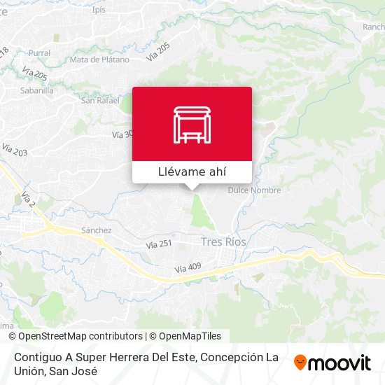 Mapa de Contiguo A Super Herrera Del Este, Concepción La Unión