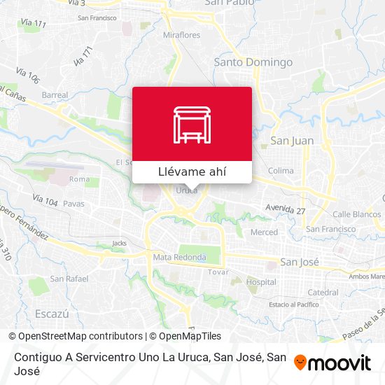 Mapa de Contiguo A Servicentro Uno La Uruca, San José