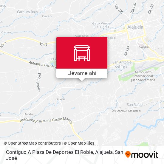 Mapa de Contiguo A Plaza De Deportes El Roble, Alajuela