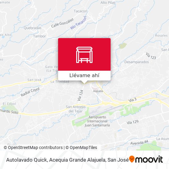 Mapa de Autolavado Quick, Acequia Grande Alajuela