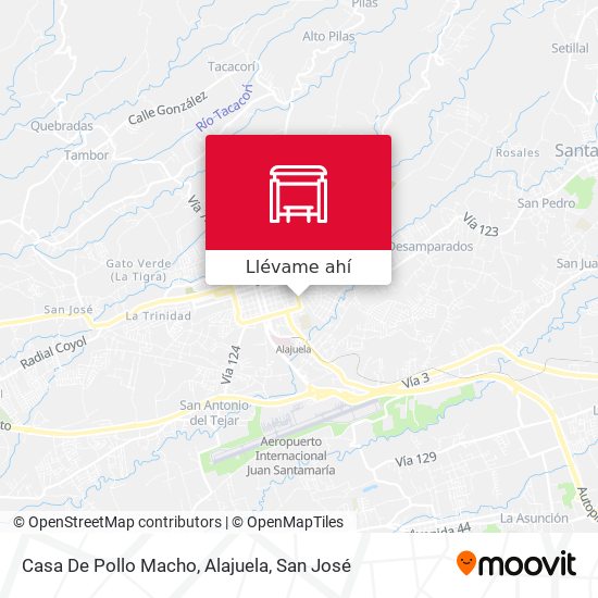 Mapa de Casa De Pollo Macho, Alajuela