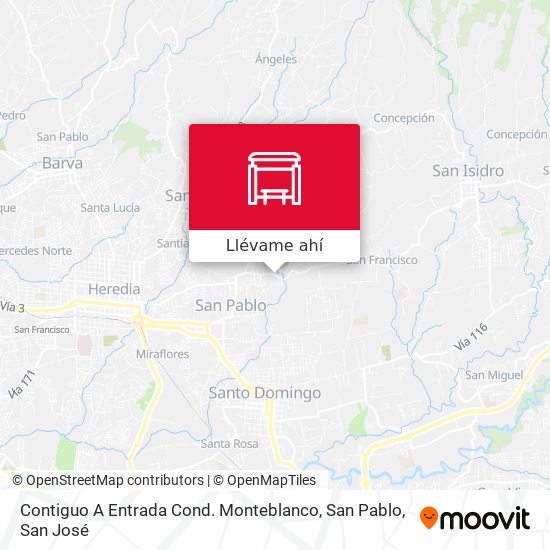Mapa de Contiguo A Entrada Cond. Monteblanco, San Pablo