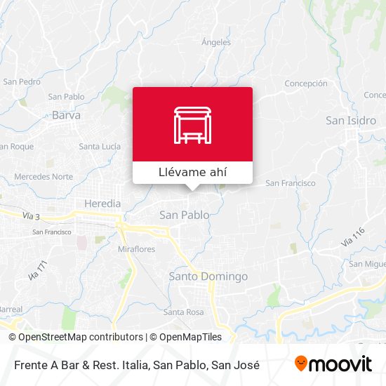 Mapa de Frente A Bar & Rest. Italia, San Pablo