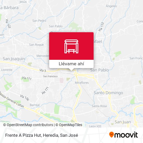 Mapa de Frente A Pizza Hut, Heredia