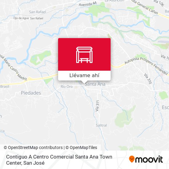 Mapa de Contiguo A Centro Comercial Santa Ana Town Center