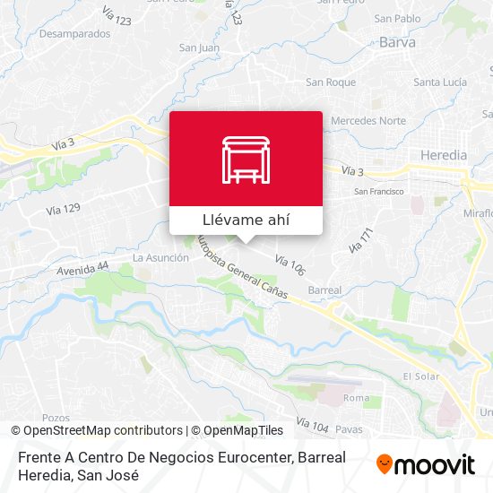 Mapa de Frente A Centro De Negocios Eurocenter, Barreal Heredia