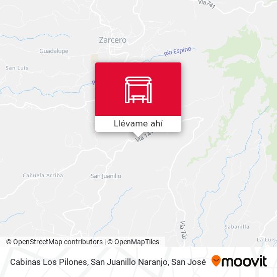 Mapa de Cabinas Los Pilones, San Juanillo Naranjo