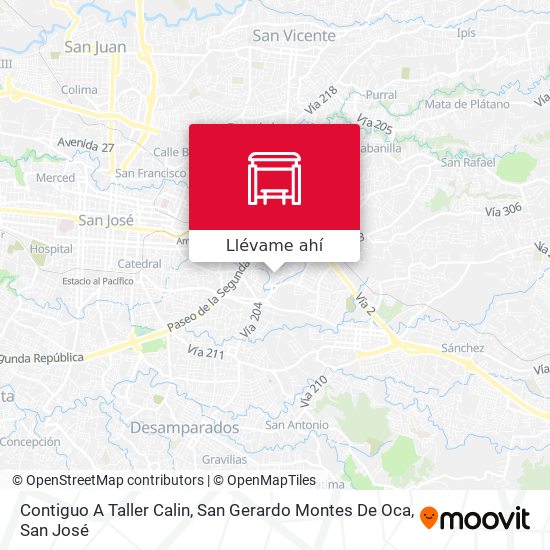 Mapa de Contiguo A Taller Calin, San Gerardo Montes De Oca
