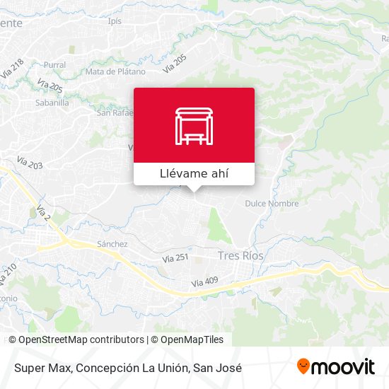 Mapa de Super Max, Concepción La Unión