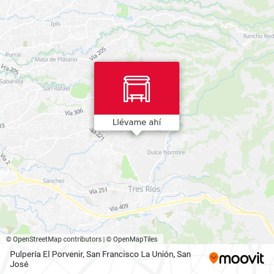 Mapa de Pulpería El Porvenir, San Francisco La Unión