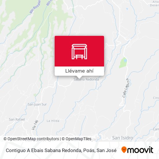 Mapa de Contiguo A Ebais Sabana Redonda, Poás