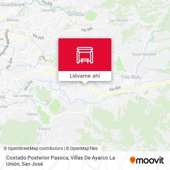 Mapa de Costado Posterior Pasoca, Villas De Ayarco La Unión