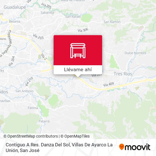 Mapa de Contiguo A Res. Danza Del Sol, Villas De Ayarco La Unión