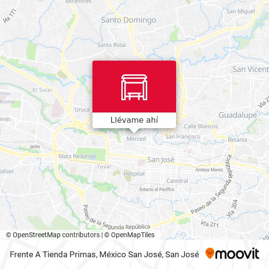 Mapa de Frente A Tienda Primas, México San José