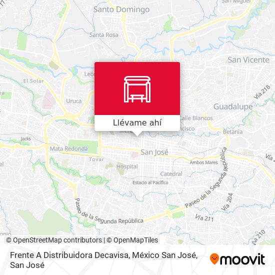 Mapa de Frente A Distribuidora Decavisa, México San José
