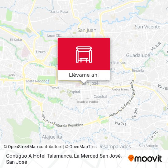 Mapa de Contiguo A Hotel Talamanca, La Merced San José