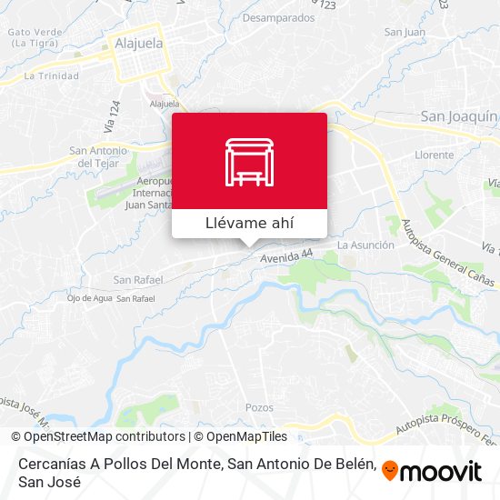 Mapa de Cercanías A Pollos Del Monte, San Antonio De Belén
