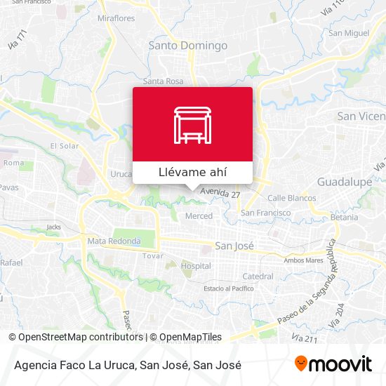 Mapa de Agencia Faco La Uruca, San José