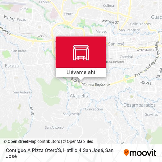 Mapa de Contiguo A Pizza Otero'S, Hatillo 4 San José