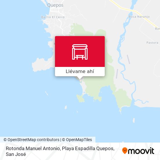 Mapa de Rotonda Manuel Antonio, Playa Espadilla Quepos