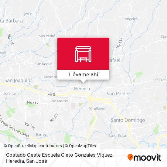 Mapa de Costado Oeste Escuela Cleto Gonzales Víquez, Heredia