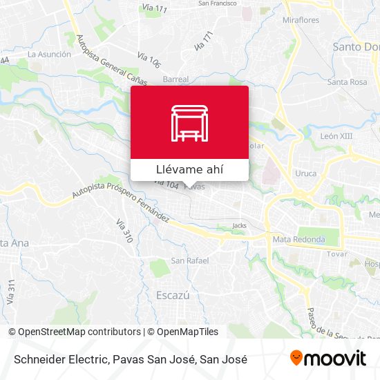 Mapa de Schneider Electric, Pavas San José