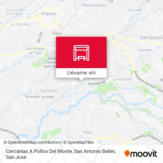 Mapa de Cercanías A Pollos Del Monte, San Antonio Belén